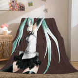 Hatsune Miku Cosplay Flannel Blanket Throw Soft Warm Plush Bed Sets - EBuycos