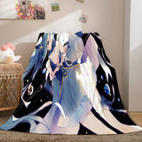 Hatsune Miku Cosplay Soft Flannel Blanket Throw Blanket Comforter Sets - EBuycos