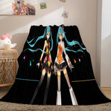 Hatsune Miku Cosplay Soft Flannel Blanket Throw Blanket Comforter Sets - EBuycos
