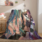 Hatsune Miku Cosplay Soft Flannel Blanket Throw Blanket Comforter Sets - EBuycos
