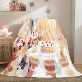 Hatsune Miku Cosplay Soft Flannel Blanket Throw Blanket Comforter Sets - EBuycos