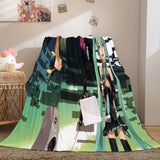 Hatsune Miku Cosplay Soft Flannel Blanket Throw Blanket Comforter Sets - EBuycos
