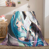 Hatsune Miku Cosplay Soft Flannel Blanket Throw Blanket Comforter Sets - EBuycos