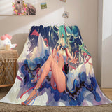 Hatsune Miku Cosplay Soft Flannel Blanket Throw Blanket Comforter Sets - EBuycos
