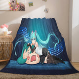 Hatsune Miku Flannel Blanket Cosplay Throw Blanket Comforter Sets - EBuycos