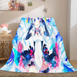 Hatsune Miku Flannel Blanket Cosplay Throw Blanket Comforter Sets - EBuycos