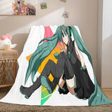 Hatsune Miku Flannel Blanket Cosplay Throw Blanket Comforter Sets - EBuycos
