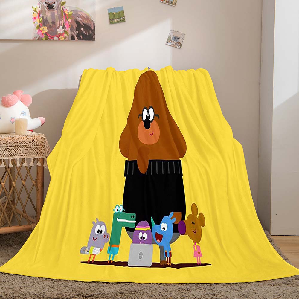 Hey Duggee Blanket Pattern Flannel Throw Room Decoration