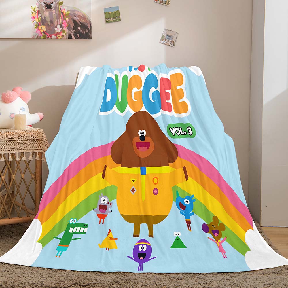 Hey Duggee Blanket Pattern Flannel Throw Room Decoration