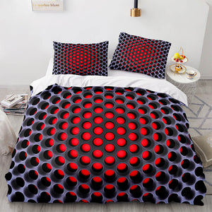 Honeycomb 3-Piece Bedding Sets Duvet Covers Comforter Bed Sheets - EBuycos