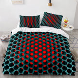 Honeycomb 3-Piece Bedding Sets Duvet Covers Comforter Bed Sheets - EBuycos