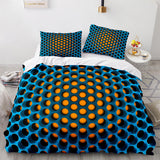 Honeycomb 3-Piece Bedding Sets Duvet Covers Comforter Bed Sheets - EBuycos