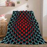 Honeycomb Shape Flannel Fleece Throw Blanket Comforter Bedding Sets - EBuycos