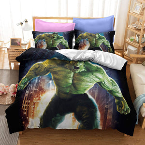 Hulk Bruce Banner Cosplay Bedding Set Duvet Cover Quilt Sheets Sets - EBuycos