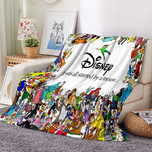 It was all started by a mouse Blanket Flannel Fleece Throw Blanket
