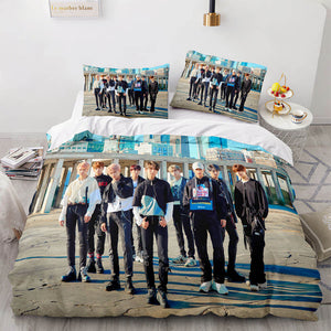 JYP Stray Kids Cosplay Soft Bedding Sets Duvet Covers Bed Sheets - EBuycos