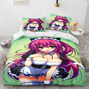 Japan Anime Maid Cosplay Bedding Sets Quilt Duvet Covers Bed Sheets - EBuycos