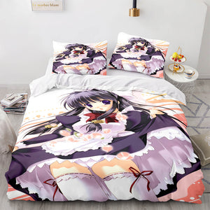 Japan Maid Cosplay Bedding Set Quilt Duvet Covers Comforter Bed Sheets - EBuycos