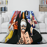 Japanese Cartoon ONE PIECE Throw Flannel Blanket Soft Cozy Bedding Use - EBuycos