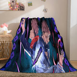 Jujutsu Kaisen Flannel Caroset Throw Cosplay Blanket Comforter Set - EBuycos