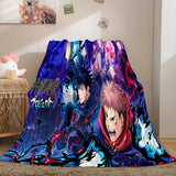 Jujutsu Kaisen Flannel Caroset Throw Cosplay Blanket Comforter Set - EBuycos