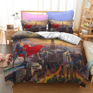 Justice League Batman Superman Bedding Set Duvet Cover Bed Sheets Sets - EBuycos