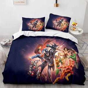 Justice League Bedding Set Throw Quilt Duvet Cover Bedding Sets - EBuycos