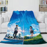 Kimi no Na Wa Cosplay Flannel Blanket Throw Comforter Bedding Sets - EBuycos