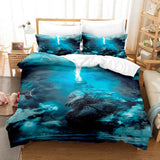 King Kong vs Godzilla Comforter Bedding Set Duvet Covers Bed Sheets - EBuycos