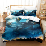 King Kong vs Godzilla Comforter Bedding Set Duvet Covers Bed Sheets - EBuycos