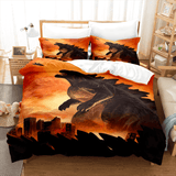 King Kong vs Godzilla Comforter Bedding Set Duvet Covers Bed Sheets - EBuycos