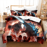 King Kong vs Godzilla Comforter Bedding Set Duvet Covers Sheets Sets - EBuycos