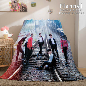 Kpop BTS Butter Bangtan Boys Cosplay Flannel Blanket Bedding Sets - EBuycos