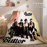 Kpop BTS Butter Bangtan Boys Cosplay Flannel Blanket Comforter Bed Sets - EBuycos