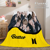Kpop BTS Butter Bangtan Boys Cosplay Flannel Blanket Comforter Bed Sets - EBuycos