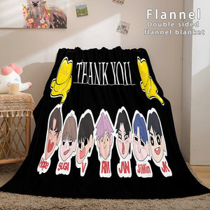 BTS Butter Bangtan Boys Flannel Fleece Blanket - EBuycos
