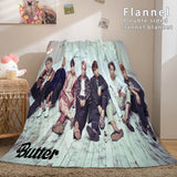 Kpop BTS Butter Cosplay Flannel Blanket Soft Comforter Bedding Sets - EBuycos