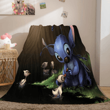 Lilo Stitch 2: Stitch Has A Glitch Flannel Fleece Throw Blanket Set - EBuycos