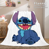 Lilo and Stitch Flannel Blanket Warm Cozy Plush Throw Bed Blankets - EBuycos