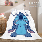 Lilo and Stitch Flannel Blanket Warm Cozy Plush Throw Bed Blankets - EBuycos