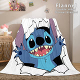 Lilo and Stitch Ohana Flannel Fleece Blanket - EBuycos