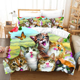 Lovely Animal Pet Cats Bedding Set Duvet Covers Comforter Bed Sheets - EBuycos