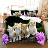 Lovely Animal Pet Cats Bedding Set Duvet Covers Comforter Bed Sheets - EBuycos
