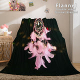 Magical Dream Catcher Flannel Fleece Reversible Sherpa Throw Blanket - EBuycos