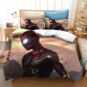 Marvel Spiderman Cosplay Bedding Set Duvet Covers Comforter Bed Sheets - EBuycos