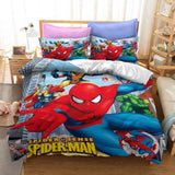 Marvel Spiderman Cosplay Bedding Set Duvet Covers Comforter Bed Sheets - EBuycos