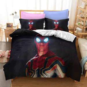 Marvel Spiderman Cosplay Bedding Set Duvet Covers Comforter Bed Sheets - EBuycos