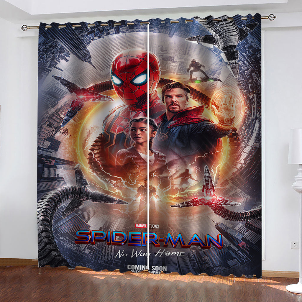 Marvel Spiderman Curtains Blackout Window Treatments Drapes for Room Decor