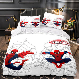 Marvel Spiderman Spider-Man Cosplay Bedding Set Duvet Covers Bed Sheets - EBuycos