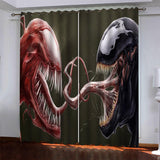 Marvel Venom Pattern Curtains Blackout Window Drapes